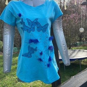 Adorable Butterfly Tee NWOT